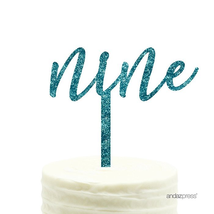 Andaz Press 5th Birthday and Anniversary Acrylic Cake Toppers, Pink Glitter, Number 5, 1-Pack N143