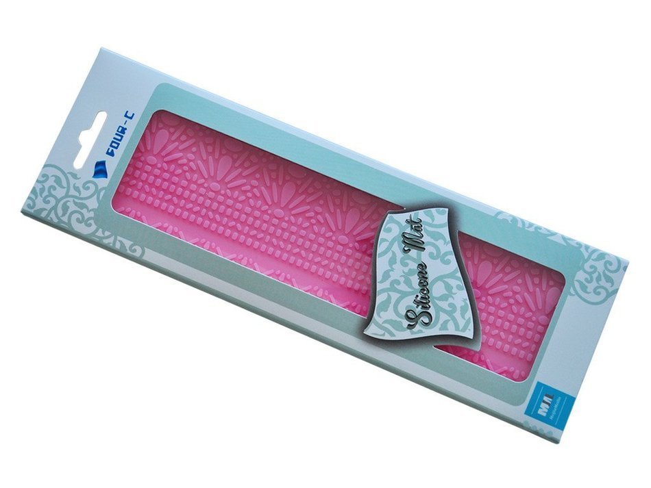 FOUR-C Cake Supplies Lace Decoration Mat Lace Cake Mold for Sugar Decorating Color Pink N2