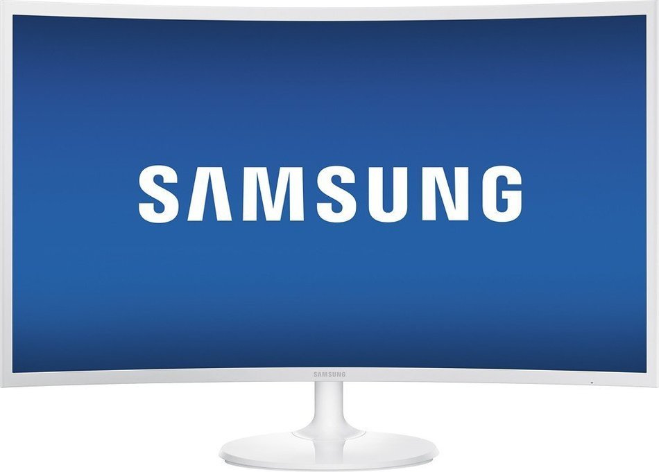 Samsung - CF391 Series 32" LED Curved Monitor - High glossy white