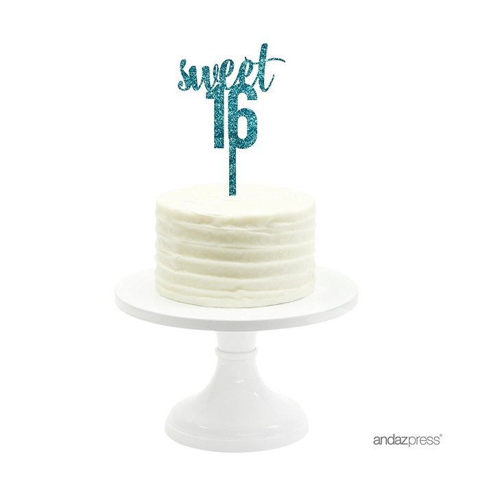 Andaz Press 5th Birthday and Anniversary Acrylic Cake Toppers, Pink Glitter, Number 5, 1-Pack N157