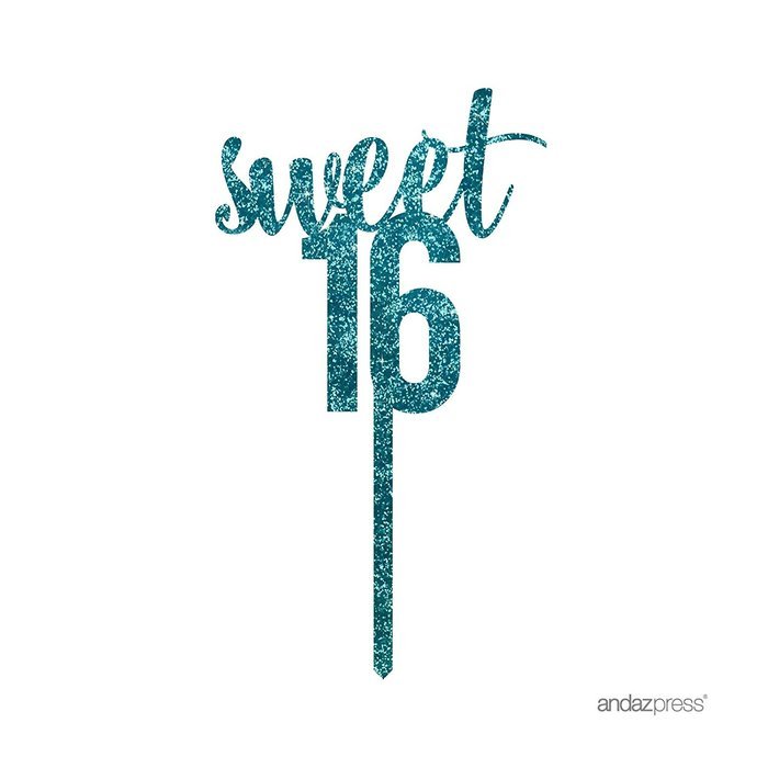 Andaz Press 5th Birthday and Anniversary Acrylic Cake Toppers, Pink Glitter, Number 5, 1-Pack N158