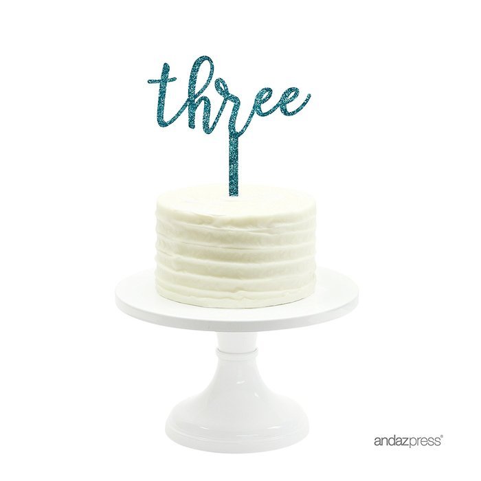 Andaz Press 5th Birthday and Anniversary Acrylic Cake Toppers, Pink Glitter, Number 5, 1-Pack N162