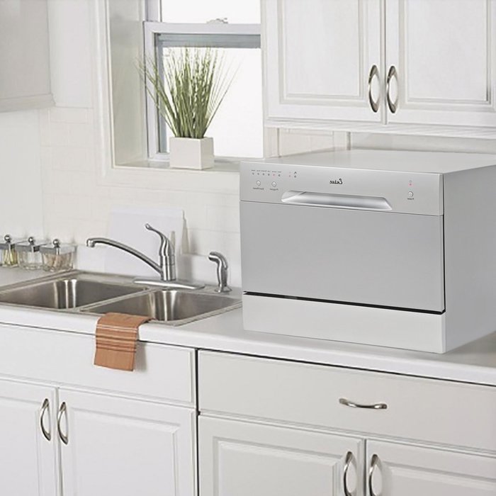 Ensue Countertop Dishwasher Portable Compact Dishwashing Machine Silver N4