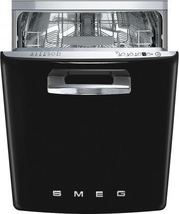 Smeg STFABUBL 24" 50s Retro Style Series Built In Fully Integrated Dishwasher with 13 Place Settings 10 Wash Cycles...