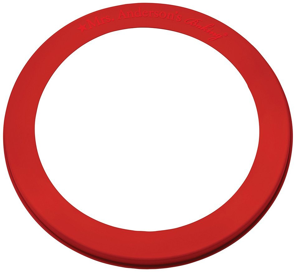 Harold Import Company Mrs. Anderson's Baking Pie Crust Shield, 10-Inch, Red