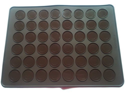 Funshowcase Large 48 Cells Macaron Macaroon Silicone Mat Chocolate Cake Cookie Muffin Baking Sheet Macarons Kit