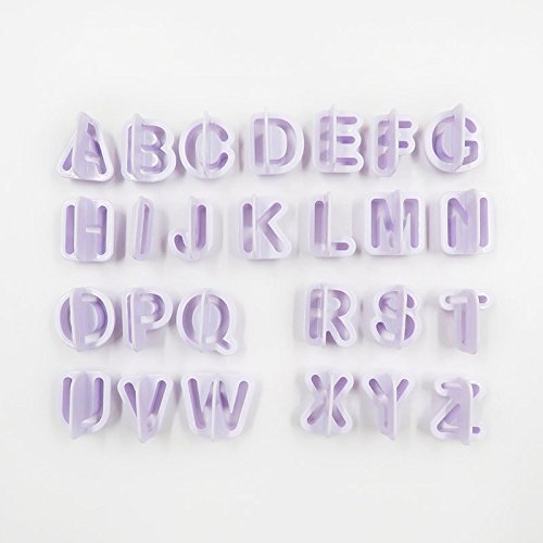 Anyana 40pcs set Letters & Number Plastic Cookie Cutter Cake Mould Tool Kitchen Tool Sugar Paste Baking Mould... N7