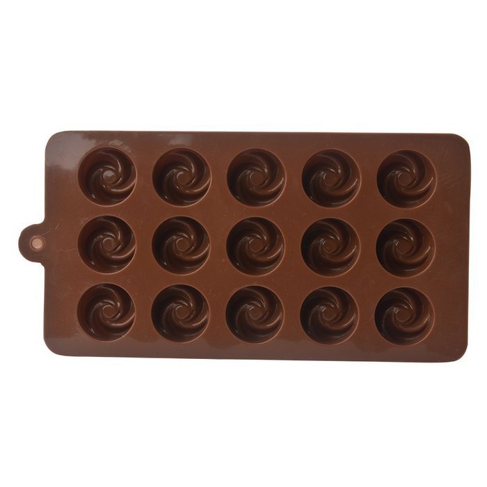 EVTECH(TM) 15 Cavity swirl Style Silicone Gel Non Stick Cake Bread Mousse Ice Pudding Mold Chocolate Jelly Candy... N6
