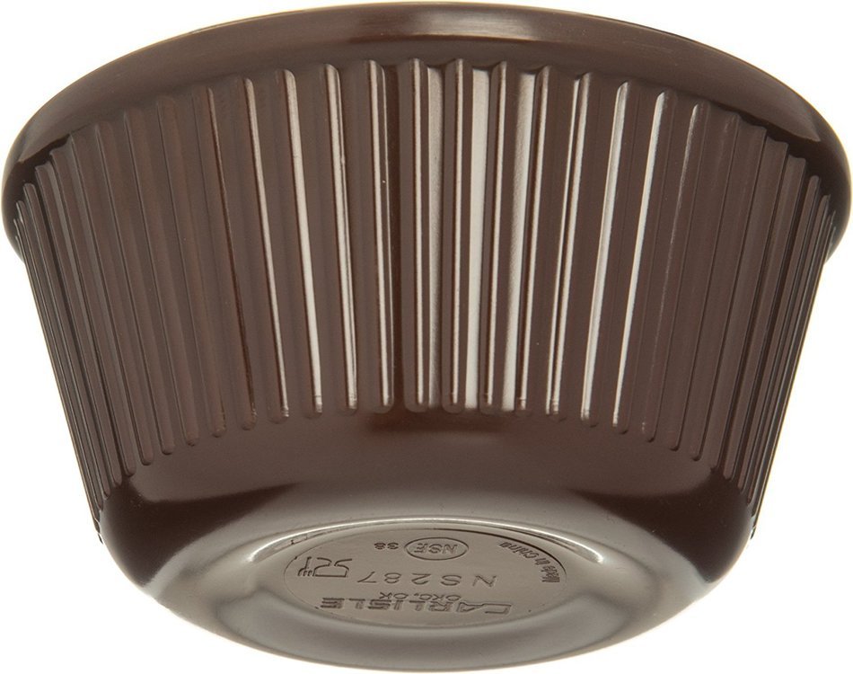 Carlisle S28769 Melamine Fluted Ramekin, 4 oz Capacity, 1.78" Height, Chocolate (Case of 48) N4