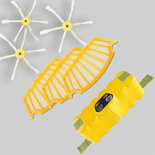 iRobot Roomba 610 Vacuum Cleaner Accessory Kit Roomba 500 Series Accessory Kit - Includes 1 Battery, 3 Side Brushes...