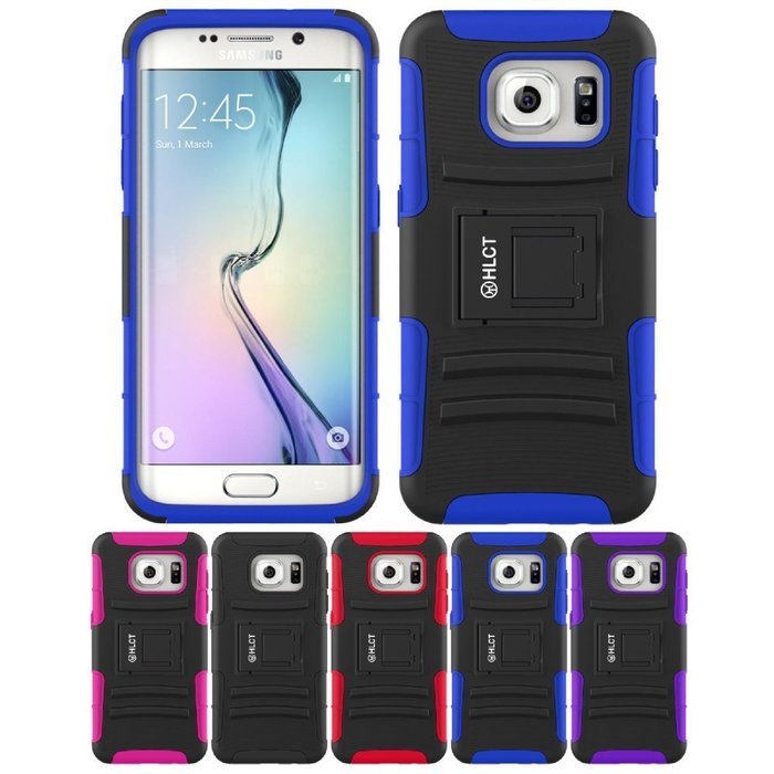 Galaxy S7 Edge Case, HLCT Rugged Shock Proof Dual-Layer Case with Built-In Kickstand for Samsung Galaxy S7 Edge... N21