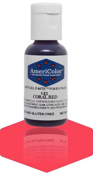 AmeriColor Coral Red .75oz Bottle Food Color