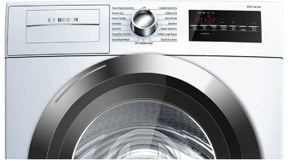 Bosch WTG86402UC-White 800 Series 24" Compact Electric Condensation Dryer with 4 cu. ft. Stainless Steel Drum...