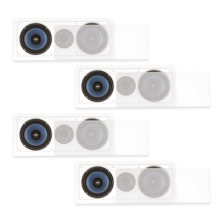 Blue Octave RLCR6 In Wall 6.5" Dual Woofer 3 Way Speakers 1120 Watts New 4 Speaker Set RLCR6-4S