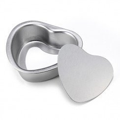 Aluminum Alloy Love Heart Shaped Cake Pan Biscuit Baking Mold 3 Sizes