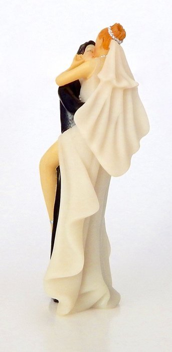 Sexy and Funny Kissing Bride and Groom Couple Wedding Cake Topper N11