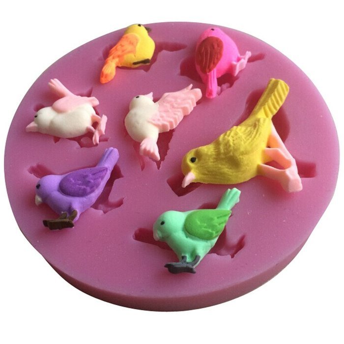 LYNCH All Kinds Of Birds Shapes Soap Mold Silicone Mold Handmade DIY Tools,pink N4