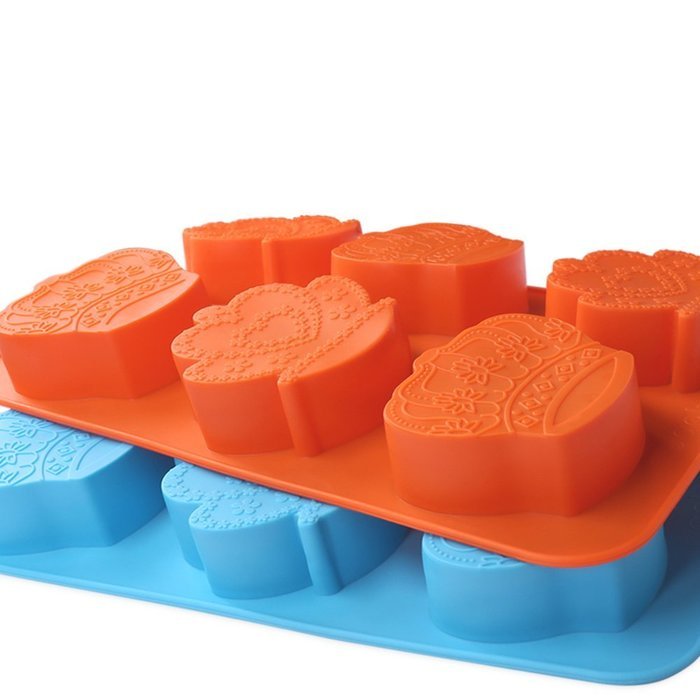 Cake Bread Molds, 2PCS YYP [6 Cavity Crown Shape Mold] Silicone Cake Bread Making Mold for Home Baking - Reusable... N6