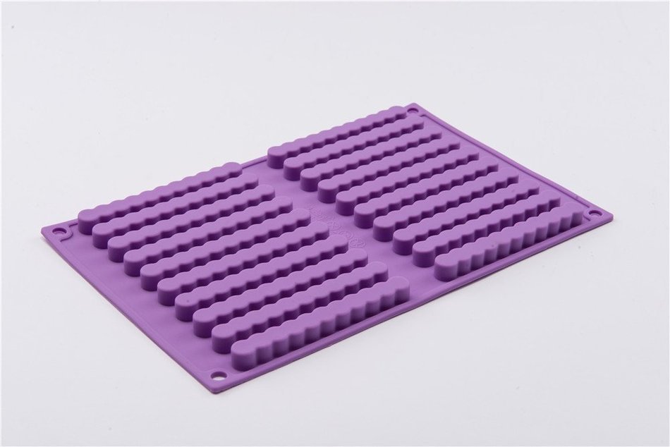 20 Cavity Strip Twist Shape Chocolate Cookie Cake Baking Mold Non Stick Handmade DIY Mould N5