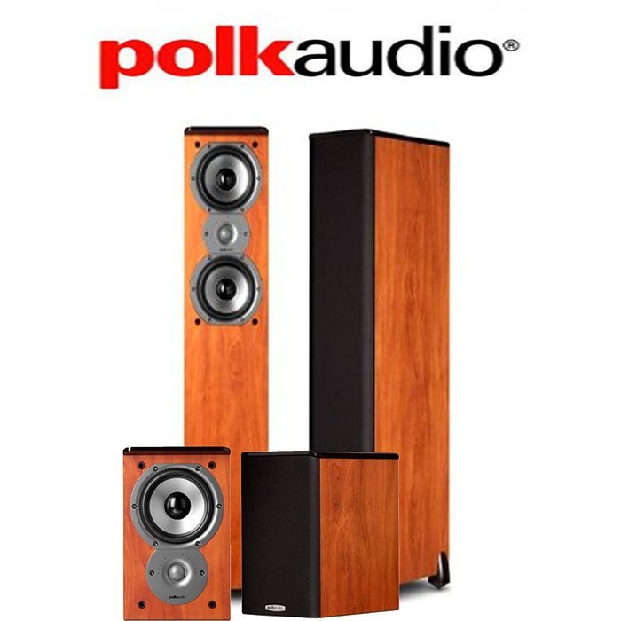 Polk Audio TSi 300 4.0 Home Theater Speaker System in Cherry (TSi 300 + TSi 100)