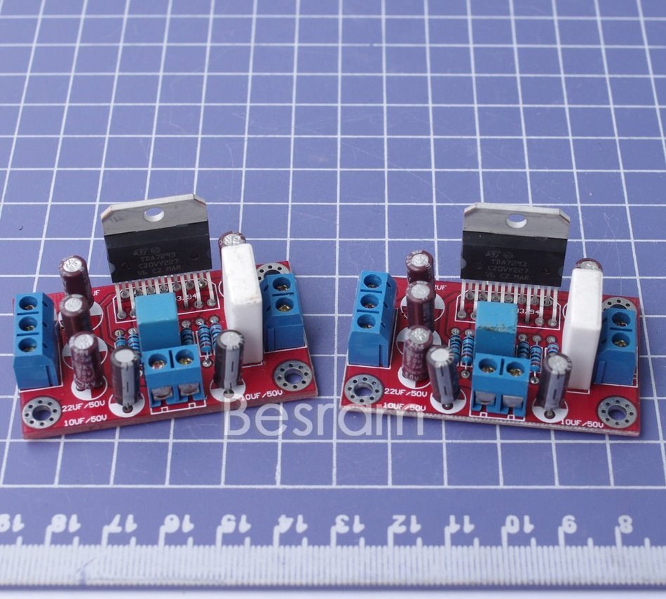 a pair of TDA7293 Amplifier Mono Board AMP Boards +/-12V to +/-50V
