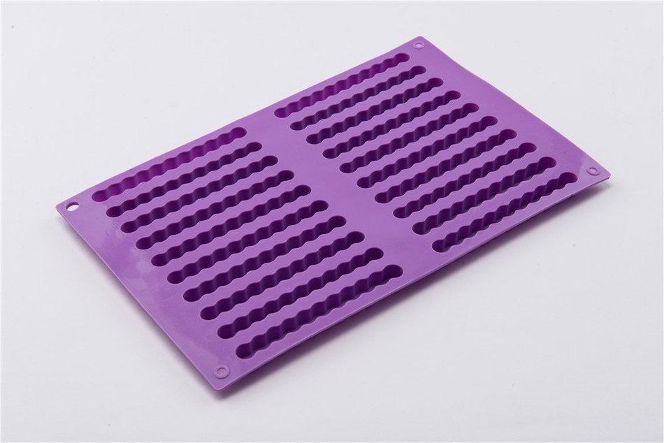 20 Cavity Strip Twist Shape Chocolate Cookie Cake Baking Mold Non Stick Handmade DIY Mould N6