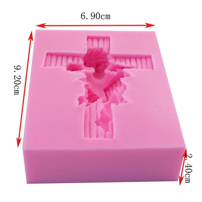 WYD 3D Baby Angel Fondant Cake Mold,Handmade Soap Mold,Cake Mold Decorating (Cross Pigeon Angel) N5