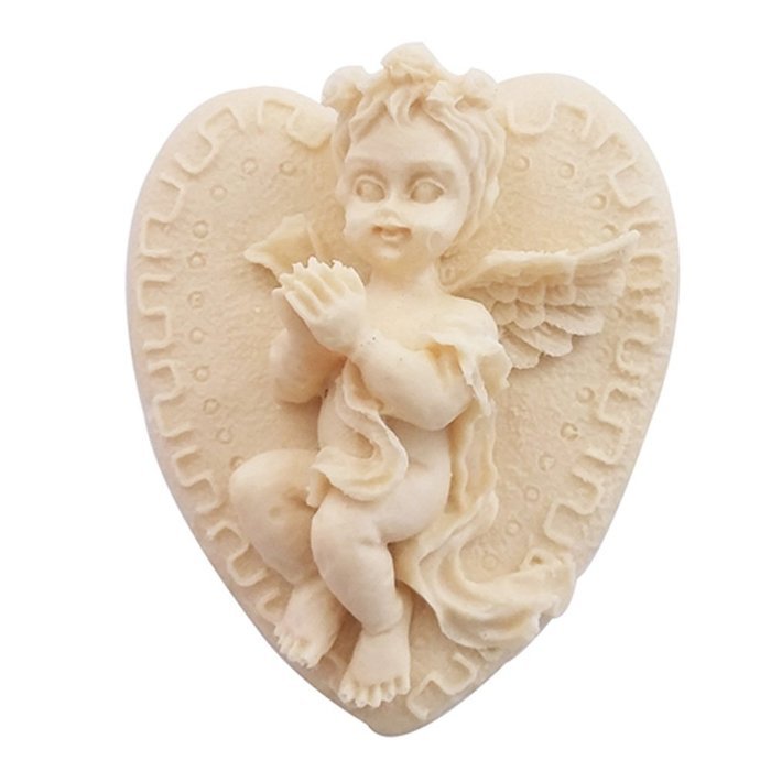 WYD 3D Baby Angel Fondant Cake Mold,Handmade Soap Mold,Cake Mold Decorating (Cross Pigeon Angel) N8