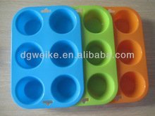 SHOP-AND-SHIP 6 Cup Silicone Muffin & Cupcake Baking Pans, Non-Stick, Oven / Microwave/ Dishwasher Safe , Heat... N2