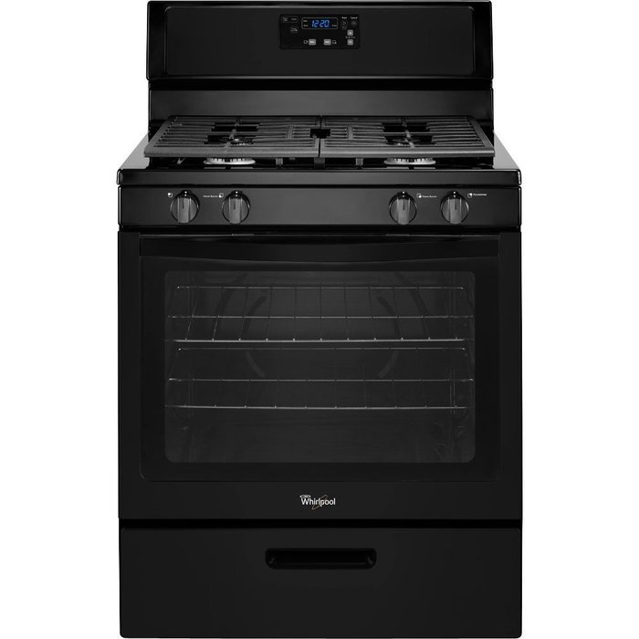 WHIRLPOOL GIDDS-110952 30" 5.1 cu. ft. Single Oven Free-Standing Gas Range, Black N3