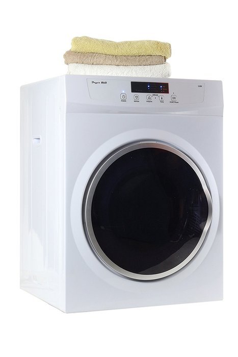 Majestic 13 lb.Compact Standard Electric Dryer in White with Silver Trim MJ860D coming with Venting and Sensor... N6