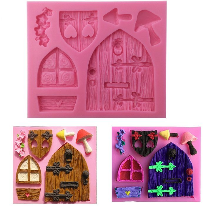 Whosee Style#4 3D Silicone Mold Fondant Cake Chocolate Decor Baking Mold Random Color N19