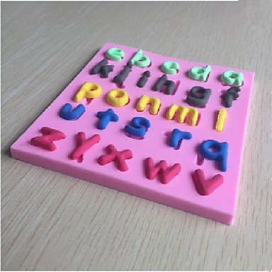 Sher Lowercase Letters Shaped Fondant Cake Chocolate Silicone Mold, Decoration Tools Bakeware N4