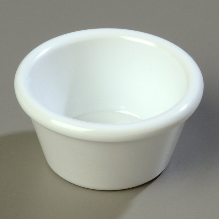 Carlisle 085202 Melamine Smooth Ramekin, 2 oz Capacity, White (Case of 72) N3