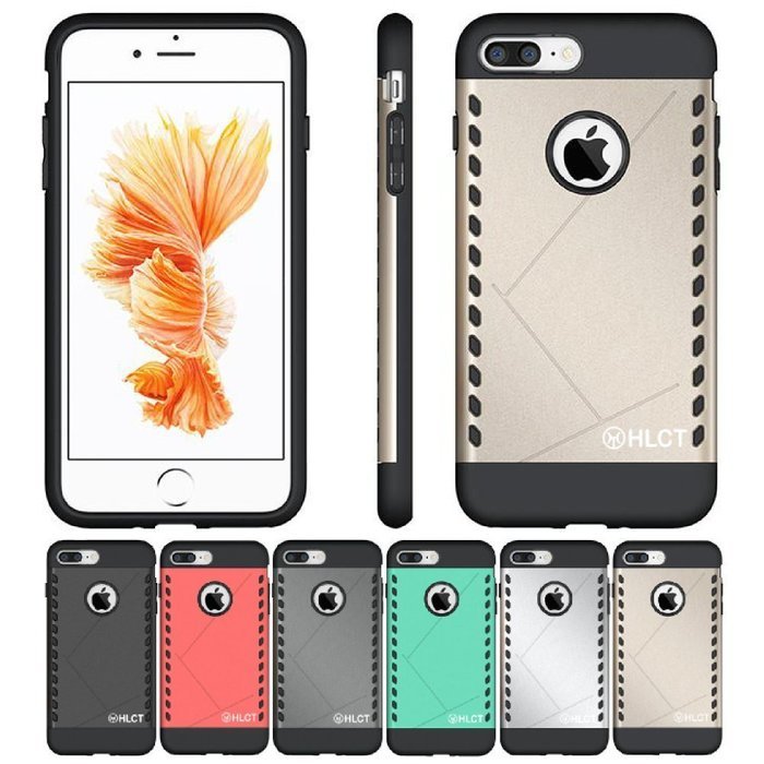 iPhone 7 Plus Case, [5.5 Inch], HLCT Slim Fit, Soft Interior TPU Bumper & Hard Shell Solid PC Back, Shock-Absorption... N2