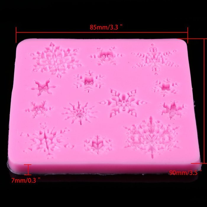 Whosee Style#4 3D Silicone Mold Fondant Cake Chocolate Decor Baking Mold Random Color N23