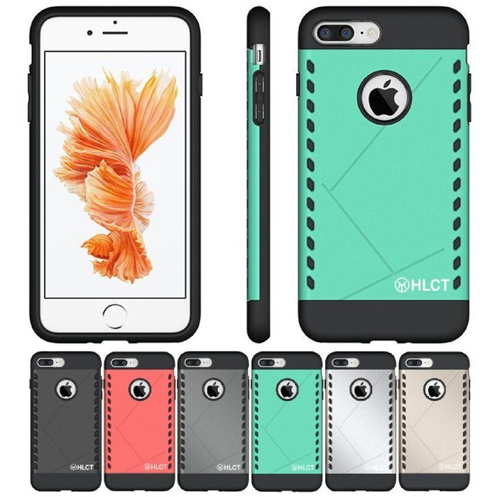 iPhone 7 Plus Case, [5.5 Inch], HLCT Slim Fit, Soft Interior TPU Bumper & Hard Shell Solid PC Back, Shock-Absorption... N4