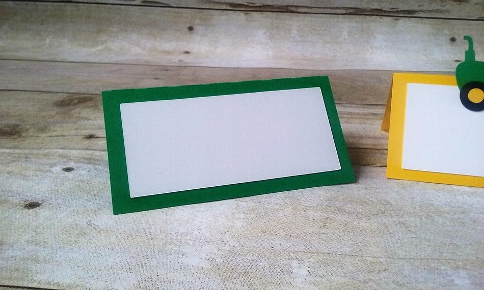 Tractor Place Cards/ Food Tents - john deere N4