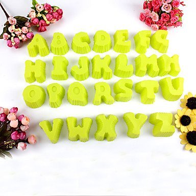 Y&XL&H Alphabet Baking Molds Fondant Mold Chocolate Mold Cake Decorating Mold (Random Color) N2