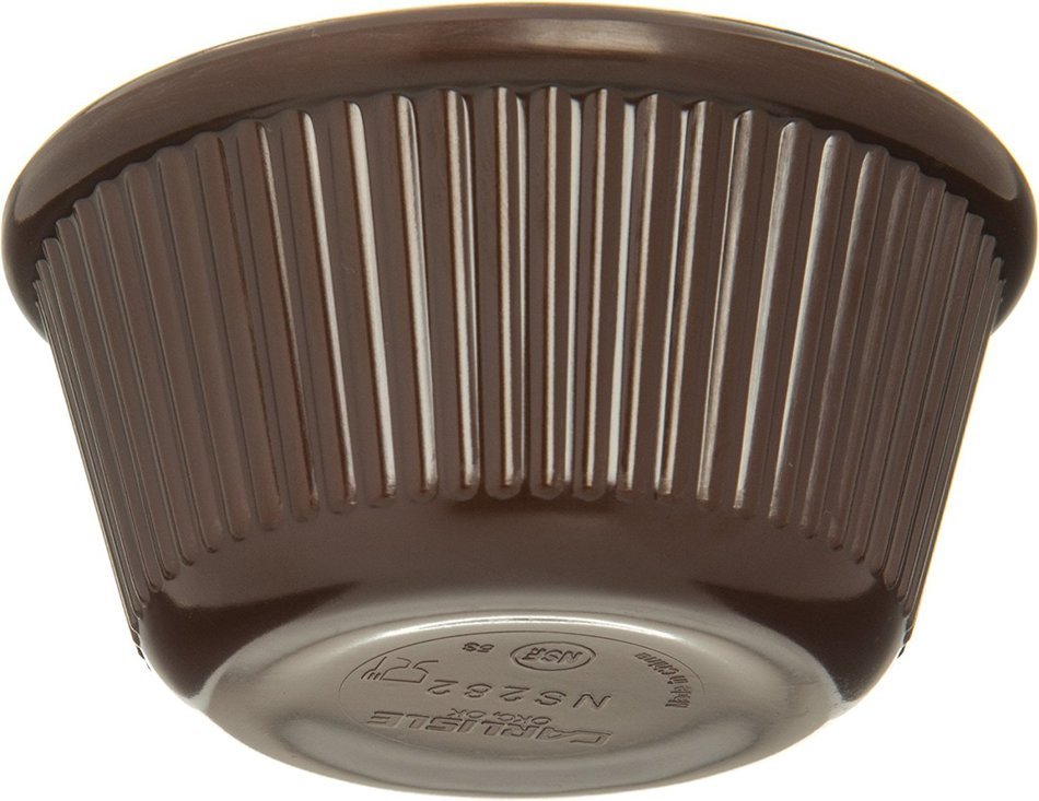 Carlisle S28269 Melamine Fluted Ramekin, 3 oz Capacity, 1.43" Height, Chocolate (Case of 48) N5