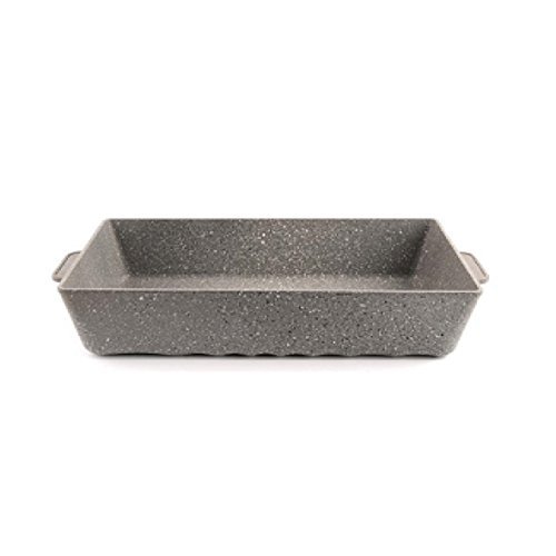Mopita Rider 37cm x 25cm/14.56" x 9.85" Non-Stick Cast Aluminum Roasting Pan, Large, Grey