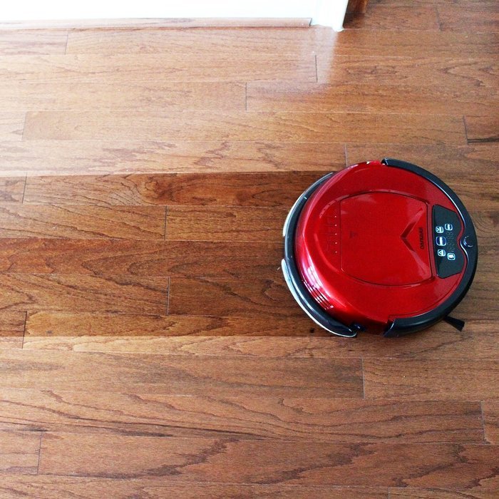 Infinuvo Hovo 650 Red Robotic Vacuum with HEPA Filter, UV Lamp, Home Base, Scheduler, Virtual Blocker & Water... N4