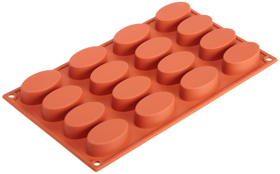 Silikomart Siliconflex Oval Mold, .78 Inch x 2.16 Inch