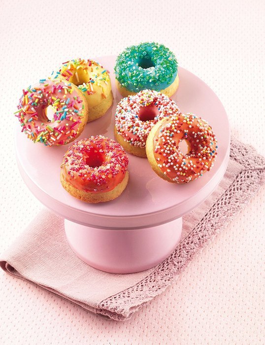 Silikomart Silicone Fancy and Function Bakeware Collection Multi-Shape Cake Pan, Mini Donuts N2