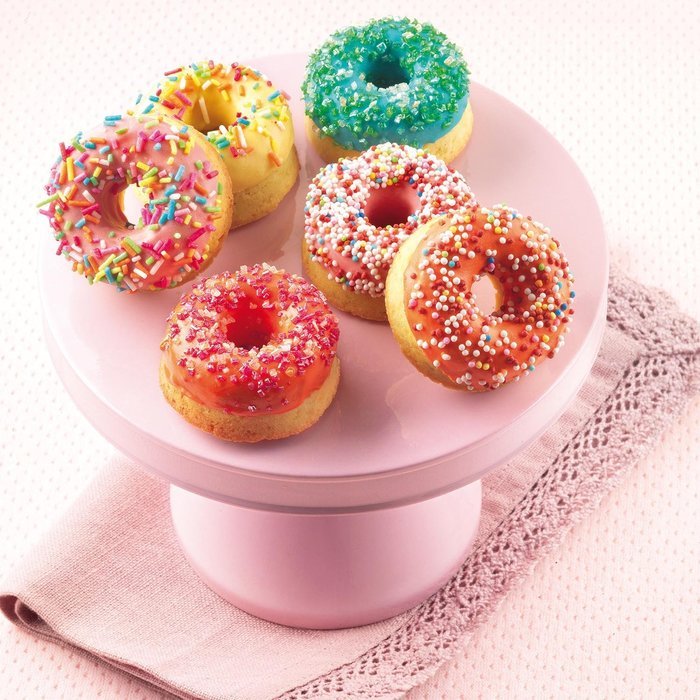 Silikomart Silicone Fancy and Function Bakeware Collection Multi-Shape Cake Pan, Mini Donuts N3