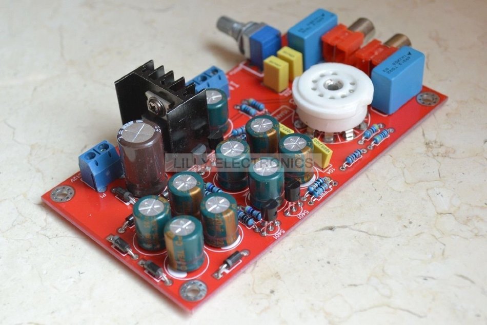 New Tube 6N3 Buffer Audio Preamplifier Pre-AMP Board 10W + AC12V Power Adapter N5