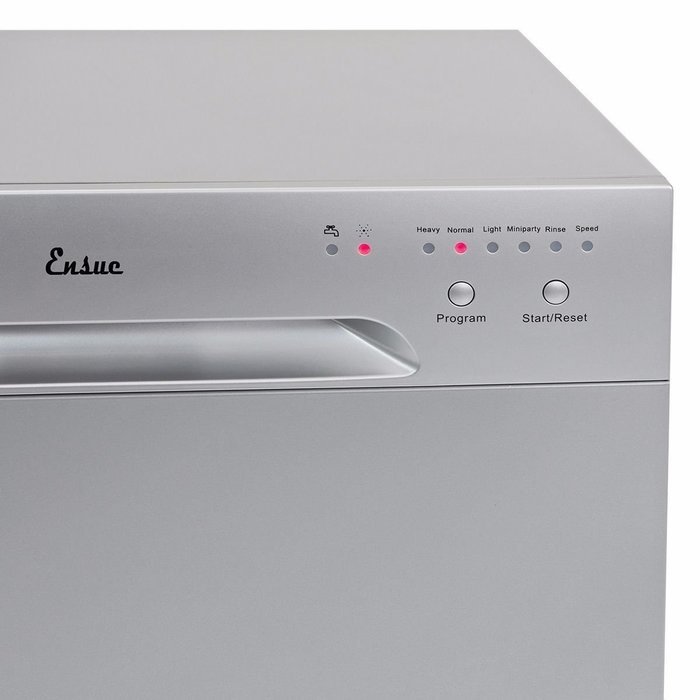 Kissemoji Countertop Dishwasher Silver Portable Compact Energy Star Apartment Dish Washer N7