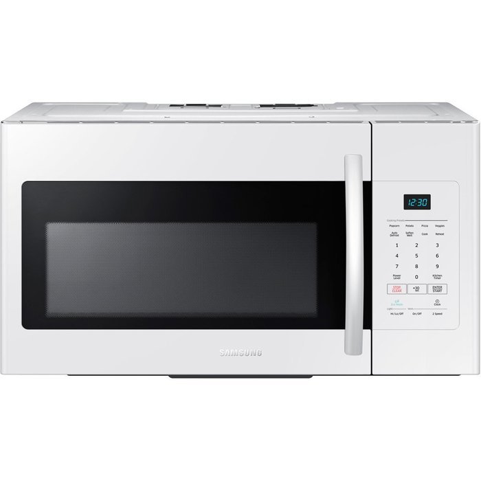 Samsung ME16H702SEW 1.6 Cu. Ft. 1000W Over-the-Range Microwave, White N2