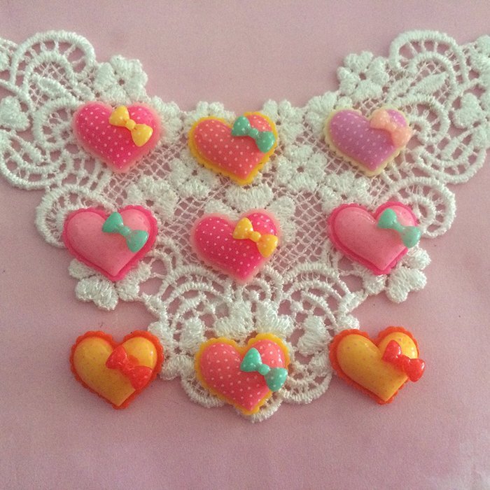 Mini Hearts with Bow, love, valentines Silicone Mold By Oh! Sweet Art FDA Approved for Food
