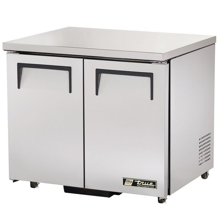 True Refrigeration TUC-36-ADA 36" Undercounter Refrigerator - 2-Solid Doors, Aluminum/Stainless, ADA, Each